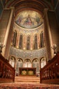 Church alter and highly decorated apse chancel of Wilton